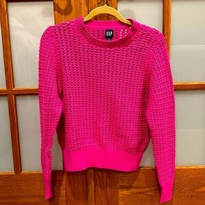 Fun, bright pink knit sweater by GAP in great condition​​​​​